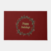 Happy Holidays Wreath Fußmatte (Vorderseite)