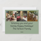 Happy Holidays Wreath Photo Card Feiertagskarte (Rückseite)