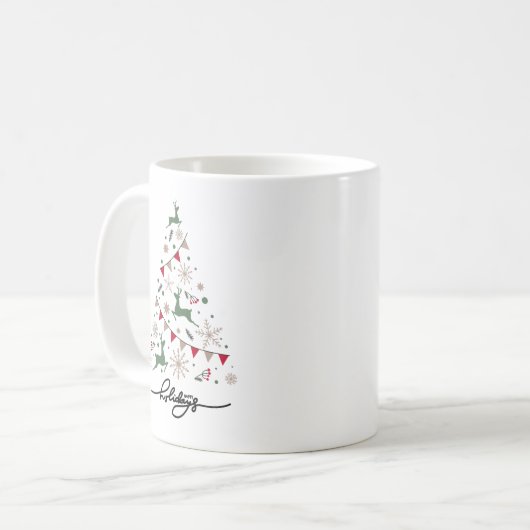 HAPPY HOLIDAYS XMAS TASSE (Vorderseite Links)