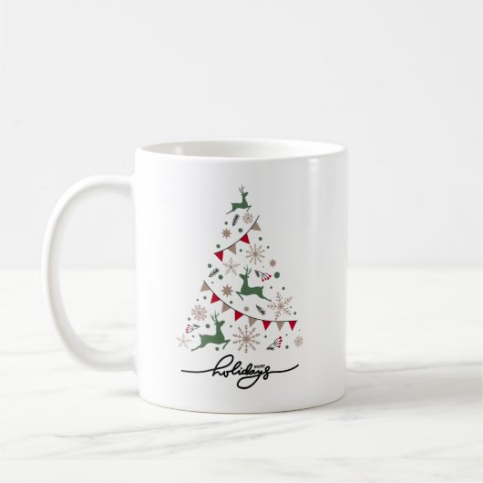 HAPPY HOLIDAYS XMAS TASSE (Links)