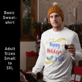 Happy Holidays Y'all, Funny Christmas Design Sweatshirt