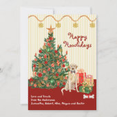 Happy Holidays Yellow Labrador Retriever Tree (Vorderseite)