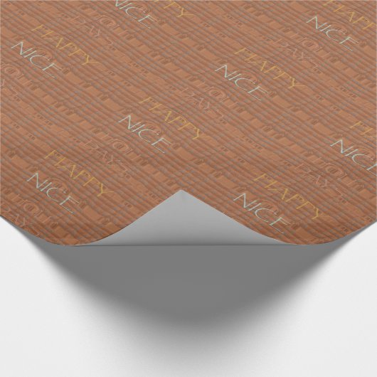 Happy Holidays Zebra Kunstdruckerei Geschenkpapier (Ecke)