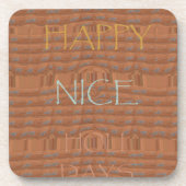 Happy Holidays Zebra Kunstdruckerei Getränkeuntersetzer (Vorderseite)