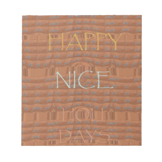 Happy Holidays Zebra Kunstdruckerei Notizblock (Vorderseite)