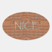 Happy Holidays Zebra Kunstdruckerei Ovaler Aufkleber (Vorderseite)