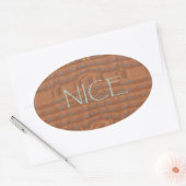 Happy Holidays Zebra Kunstdruckerei Ovaler Aufkleber (Umschlag)