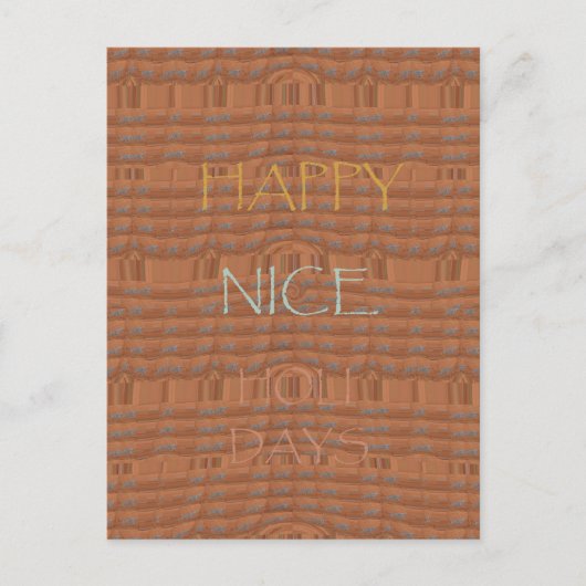 Happy Holidays Zebra Kunstdruckerei Postkarte (Vorderseite)