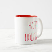 Happy Holidays Zweifarbige Tasse (VorderseiteRechts)