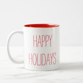 Happy Holidays Zweifarbige Tasse