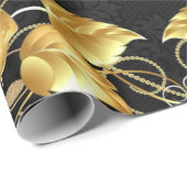 Happy HolidaysChristmas Wrapping Paper Gold Angel Geschenkpapier (Rolleneckpunkt)