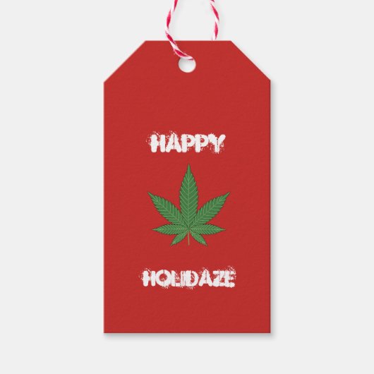 Happy Holidaze Personalisiert Geschenkanhänger (Vorderseite)