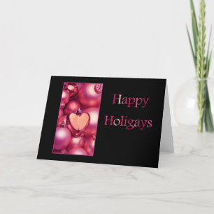 Happy Holigays LGBT Weihnachtskarte Feiertagskarte