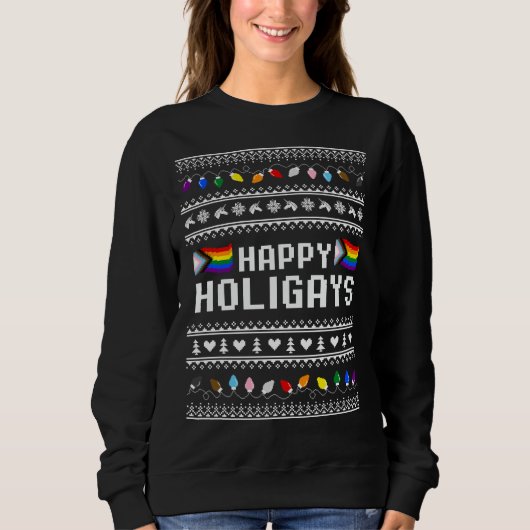 Happy Holigays Progress Prix Ugly Sweater Sweatshirt (Vorderseite)