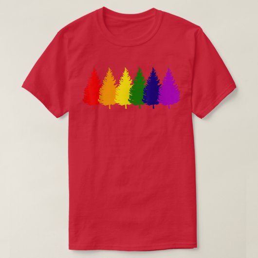 Happy Holigays Rainbow Xmas Tree Xmas Weihnachtsge T-Shirt (Design vorne)