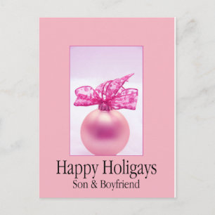 Happy Holigays Son & Boyfriend Postkarte
