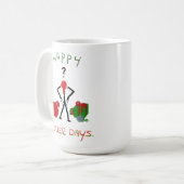 Happy Hollerdays 2 - gebrochen zu Weihnachten. Kaffeetasse (Vorderseite Links)