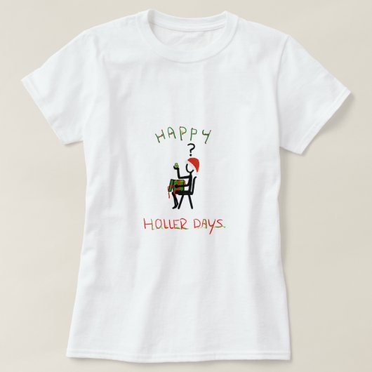 Happy Hollerdays 6 - Avocado Weihnachtsgeschenk. T-Shirt (Design vorne)