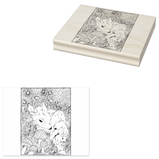 Happy Hollow Deer Gummistempel (Stempel)