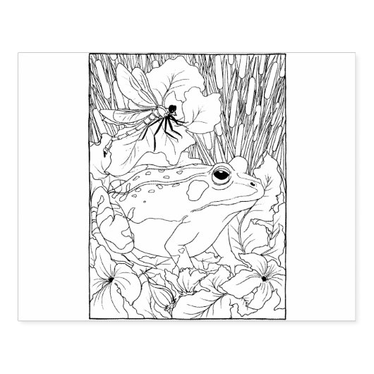 Happy Hollow Frog Gummistempel (Prägung)