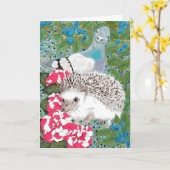 Happy Hollow Grußkarte - Igel Karte (Gelbe Blume)