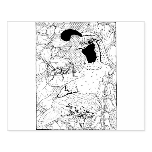 Happy Hollow Quail Gummistempel (Prägung)