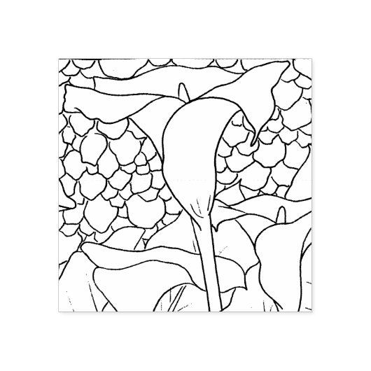 Happy Hollow Tortoise - Calla lily Gummistempel (Prägung)