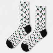 Happy Holly Days Festive Holly Pattern Socken (Linkes Detail)