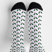 Happy Holly Days Festive Holly Pattern Socken (Oben)