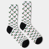 Happy Holly Days Festive Holly Pattern Socken (Rechts)