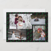 Happy Holly Days Funny Holiday Viele Foto-Karte (Rückseite)