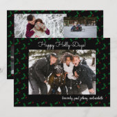 Happy Holly Days Funny Holiday Viele Foto-Karte (Vorne/Hinten)