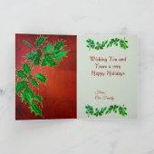 Happy Holly Days Grußkarte Feiertagskarte (Innenseite)