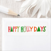 HAPPY HOLLY DAYS Holiday Christmas Cute Hand-Drawn (Insitu)