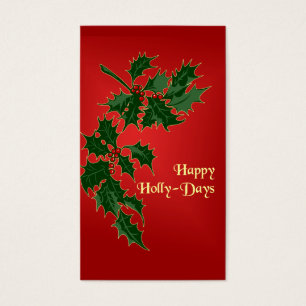 Happy Holly Days Weihnachtsgeschenke Tags