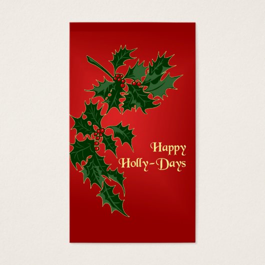 Happy Holly Days Weihnachtsgeschenke Tags (Vorderseite)