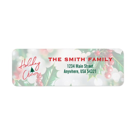 Happy Holly Dayz Custom Address Labels (Vorne)