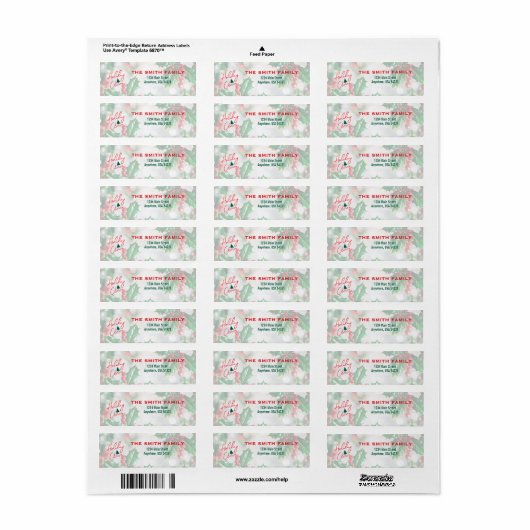 Happy Holly Dayz Custom Address Labels (Vorne)