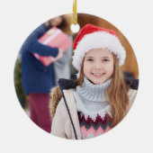 Happy Holly Dayz Weihnachtsschmuck mit Foto (Hinten)