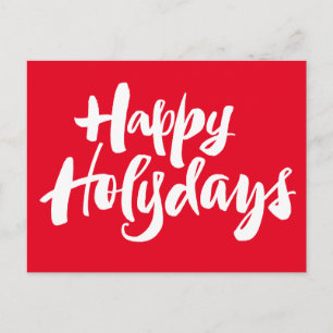 Happy Holy Days Frohe Weihnachtsbriefe - Rot Feiertagspostkarte