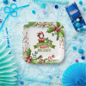 Happy Holydays Paper Plate Pappteller (Party)