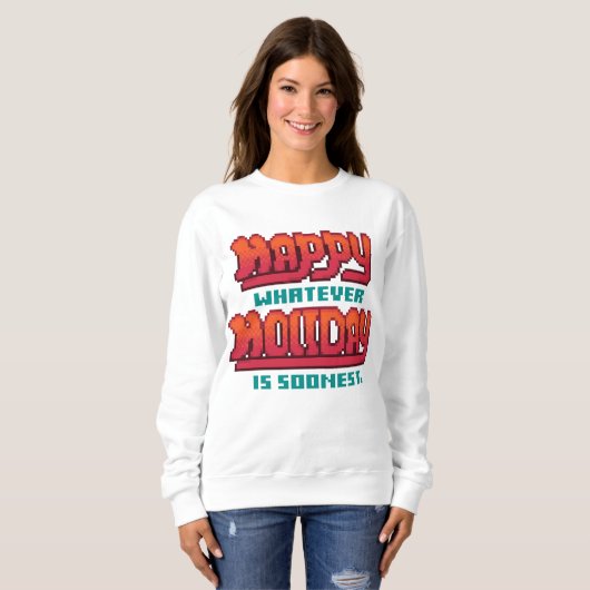 Happy holydays Pixel Art Sweatshirt (Vorne ganz)