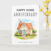 Happy Home Anniversary Colorful Watercolor Karte (Gelbe Blume)
