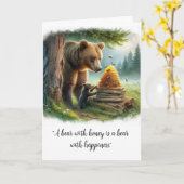 Happy Honey Bear Quote Karte (Gelbe Blume)