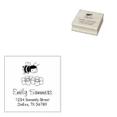 Happy Honey Bee Address Gummistempel (Stempel)
