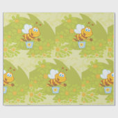 Happy Honey Bee Geschenkpapier (Flach)