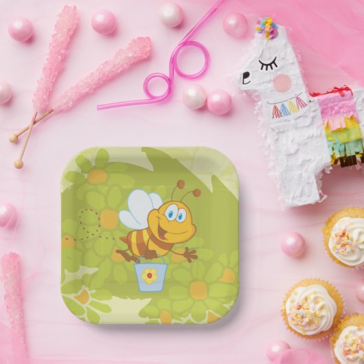 Happy Honey Bee Pappteller (Party)