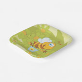 Happy Honey Bee Pappteller (Gewinkelt)