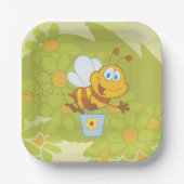 Happy Honey Bee Pappteller (Vorderseite)