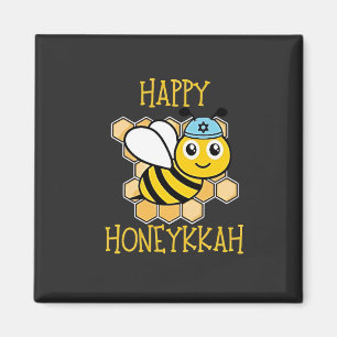 Happy Honeykah Honey Bee Hanukkah Jewish Magnet